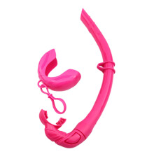 Flexible Rolls Up Silicone Snorkels For Freediving And Swimming With Hanging Buckles