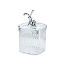 Toothpick Holder Large Capacity Square Transparent Plastic Jar Storage Container Reusable Decorative Kitchen Use