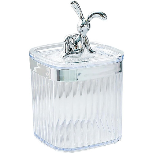 Toothpick Holder Large Capacity Square Transparent Plastic Jar Storage Container Reusable Decorative Kitchen Use 2