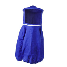 Professional Beekeeping Suit With Zipper Veil Blue For Adults Lightweight Beekeeping Coat With Front Pocket Round Hat Design