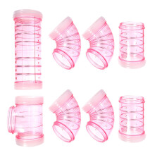 1Ensemble Tunnel Hamster Rose Pour Cage Externe DIY