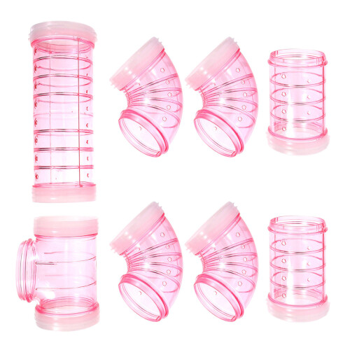 1Ensemble Tunnel Hamster Rose Pour Cage Externe DIY