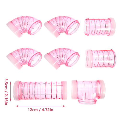 1Ensemble Tunnel Hamster Rose Pour Cage Externe DIY 1