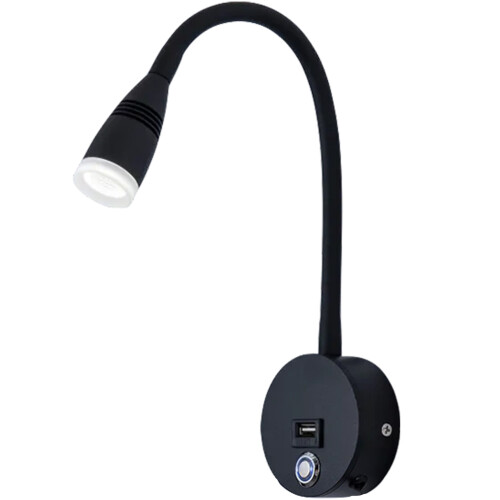 5St Wandmontierte Leselampe Dimmbar Touch-Control USB EU-Stecker 1