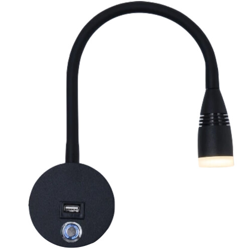 5St Wandmontierte Leselampe Dimmbar Touch-Control USB EU-Stecker 2