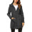 Chaqueta Impermeable De Para Mujer Con Capucha Negro L 10