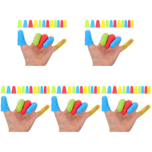 60 Silikon Fingerringe Verschleißfeste Schutzhülle 1
