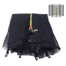Trampoline Net Replacement For Round Trampolines, Net Only, Fits 5ft-16ft, 8-Pole Enclosure, Zipped Entrance, Outdoor Safety Net