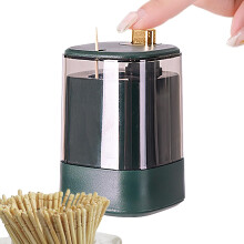 Toothpick Holder Dispenser Automatic, Automatic Toothpick Dispenser, Press Toothpick Box, Stable Safe Storage