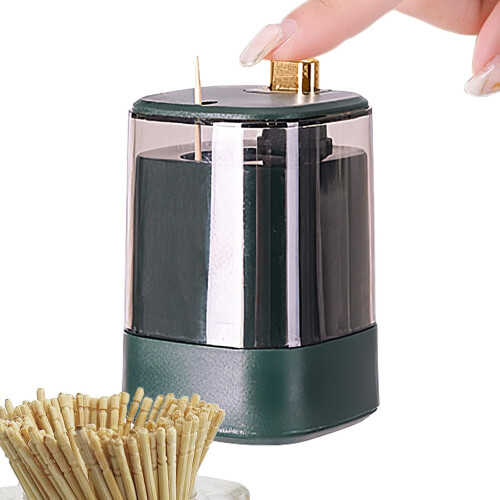 Toothpick Holder Dispenser Automatic, Automatic Toothpick Dispenser, Press Toothpick Box, Stable Safe Storage
