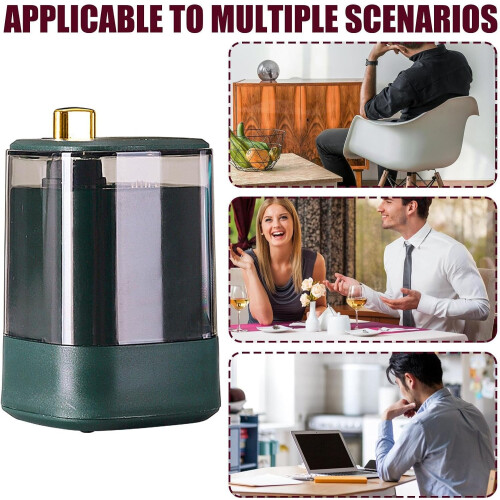 Toothpick Holder Dispenser Automatic, Automatic Toothpick Dispenser, Press Toothpick Box, Stable Safe Storage 2