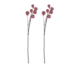 2Pièces Branches Figues Faux Fruits Rouges Pour Décor Cuisine Et Salon