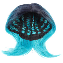 Gradient Farbe Bob Perücke Glatte Cosplay Party Kopfbedeckung