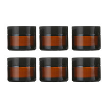 18 Leere Glasflaschen Cremedosen Kosmetik Aufbewahrung Schwarz