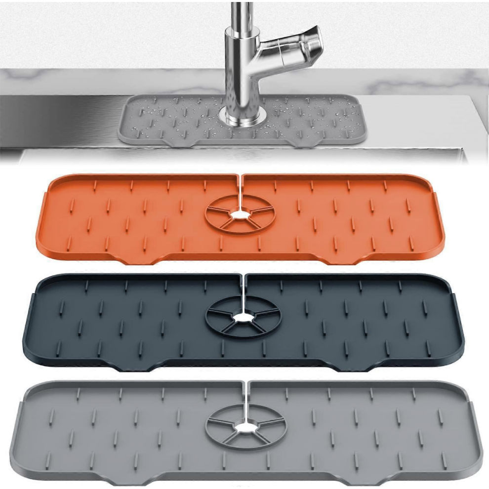 Kitchen Faucet Sink Splash Guard, Silicone Sink Faucet Pad, Behind Faucet, Sink Protectors For Kitchen Sink, Sink Mat For Kitchen & Bathroom Coun 9408048758548