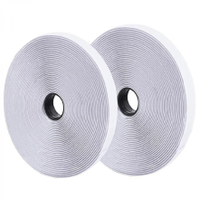 39.37ft/12m Roll of Hook and Loop Tape with Gift Scissors (White)