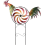 Ανεμόμυλος Rooster για αυλή και κήπο, μεταλλικοί πασσάλοι ζώων 35 ιντσών, ανεμό 1