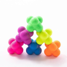 Reactiebal, reflexbal voor hand-oogcoördinatietraining, 5,5 cm, verpakking van 6 - oranje, geel, groen, blauw, paars, roze