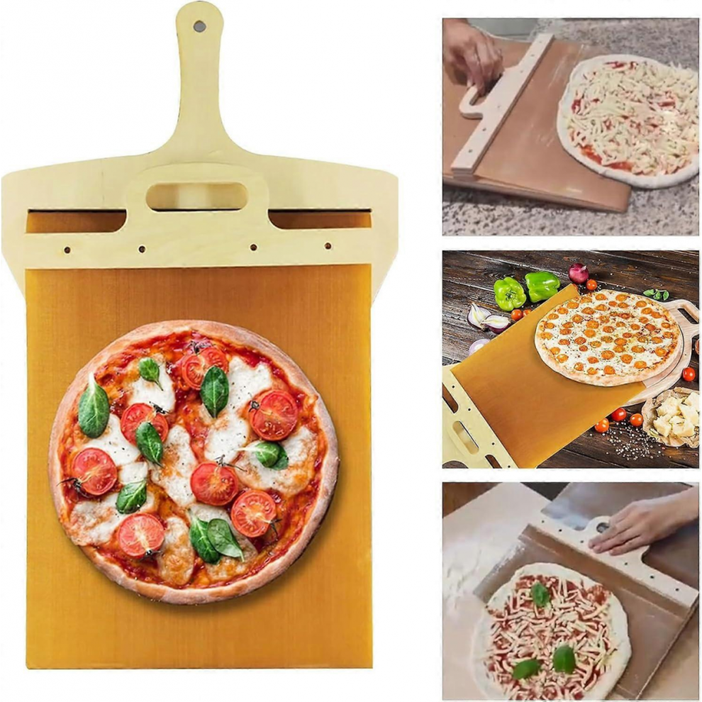Sliding Pizza Peel, The Pizza Peel That Transfers Pizza, Pizza Peel Shovel With Handle, Dishwasher Safe Pizza Peel,Pizza Paddle For Indoor 9408048759262