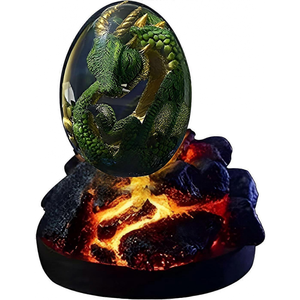 Crystal Transparent Lava Dragon Eggs With Lighted Base Ornaments Dragon Souvenir Suvinor With Luminous Base For Indoor Home Desktop Decor Gift (G 9408048759200