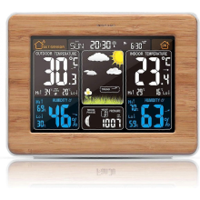Draadloos weerstation met buitensensor/USB-oplaadpoort/Binnen-/buitentemperatuur en vochtigheid