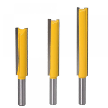3pcs 8mm Shank Extra Long Router Bit, Woodworking End Mill Extra Long End Mill Straight End Mill 8mm