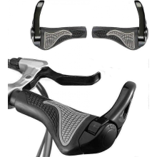 Ergonomische fietsstuurgrepen, 1 paar MTB-grepen, antislip rubberen en aluminium hoorn, fietshandgreep voor fietsen, MTB-fietsen