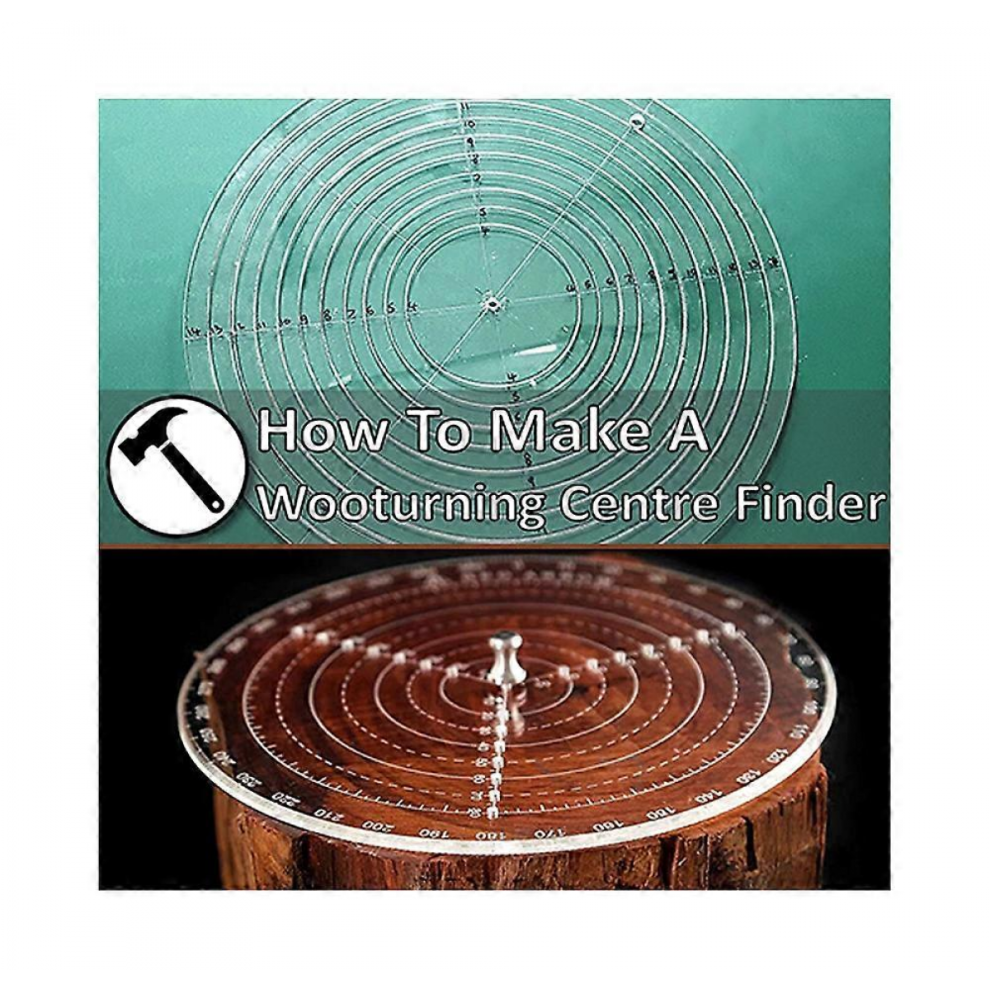 High Precision Centerer Acrylic Compact Woodworking Lathe Centering Ruler Woodworking Lathe Working Tool 30Cm 9408048761012