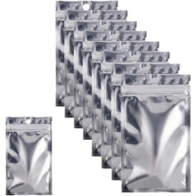 100 Pieces Resealable Smell Proof Bags 1624cm/6.49.6inchMylar Bag Aluminum Foil Pouch,Holographic Flat Aluminum Foil Resealable Ziplock Bags for
