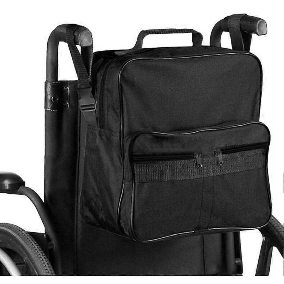 Wheelchair Bag, Wheelchair Accessory Waterproof Storage Pouches, Wheelchair Pouch Attaches to Handles for Convenient Storage