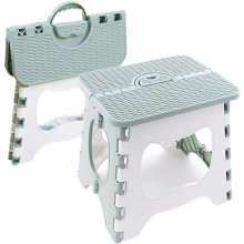 Opvouwbare opstapkruk, compact, opvouwbaar opstapkrukje van kunststof, kan tot 136 kg dragen, 30 cm, antislip (groen) 1 STUKS