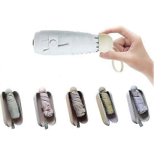 Reisminiparaplu voor in de tas met hoes - Kleine, compacte UV-bescherming tegen paraplu's - Lichtgewicht, klein opbergparaplu met hoes