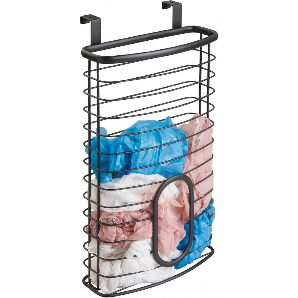 Steel Hanging Cabinet Organizer For Kitchen, Pantry - Holds Plastic, Sandwich, Trash, Grocery & Trash Bags 9408048762361