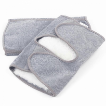 Thermo-Kniestulpen aus Kaschmir, dehnbare Kniebandage, warme Winter-Kniewärmer, grau