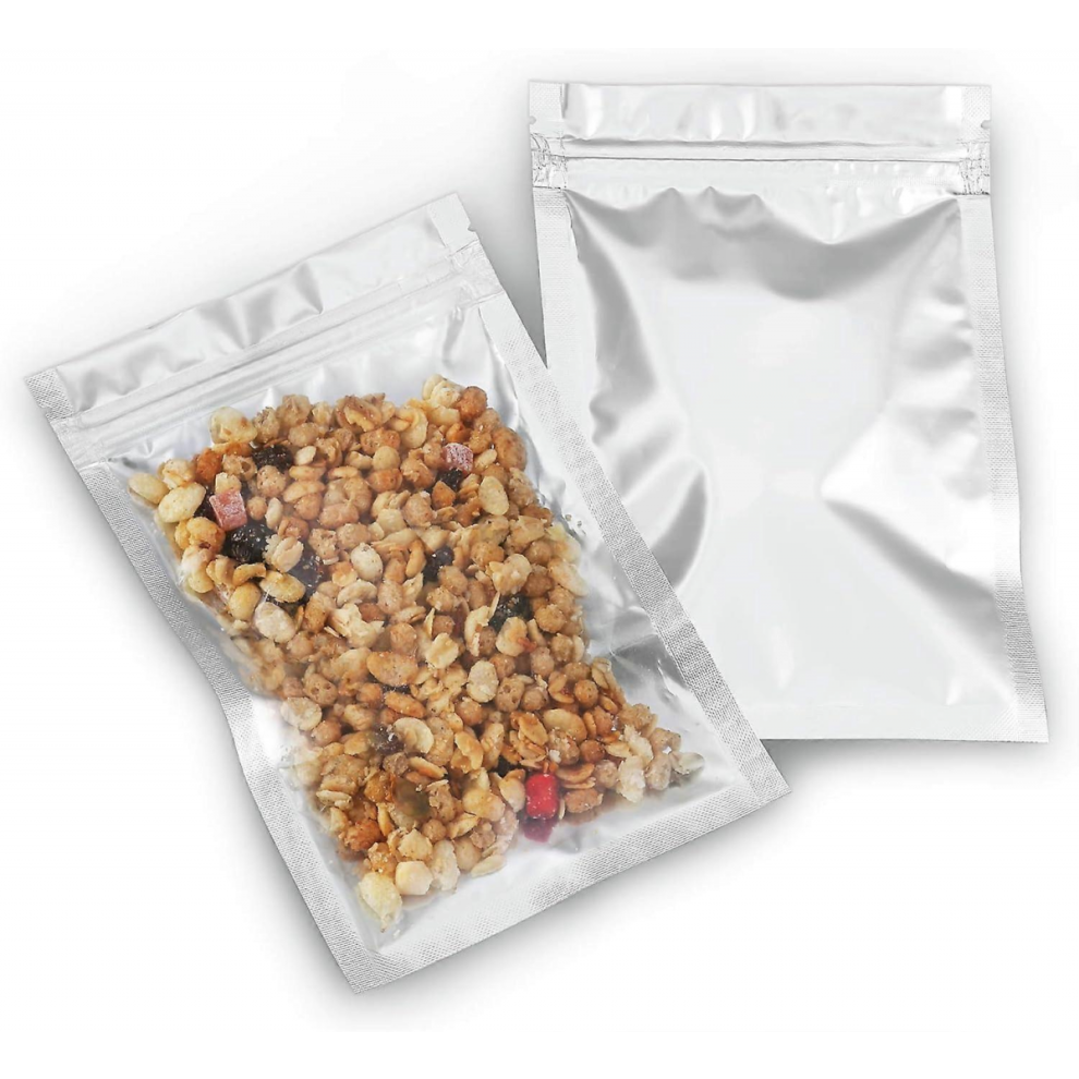 Mylar Bags With Ziplock 4.5" X 6.5" | 80 Bags | Sealable Heat Seal Bags For Candy And Food Packaging, Medications And Vitamins | Plastic And Alum 9408048762682