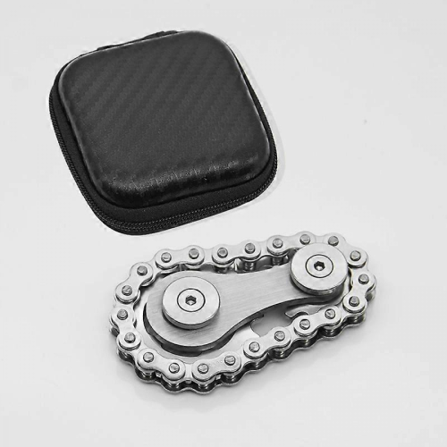 Αλυσίδα ποδηλάτου Fidget Spinner, διπλά γρανάζια Figit Spin Finger από ανοξείδωτο ατσάλι 2