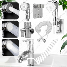 Duschkopf-Set für Waschbecken, ausziehbarer Duschkopf für Waschbecken, Haustierdusche, Badezimmerdusche mit 1,5 m Teleskopschlauch, fü