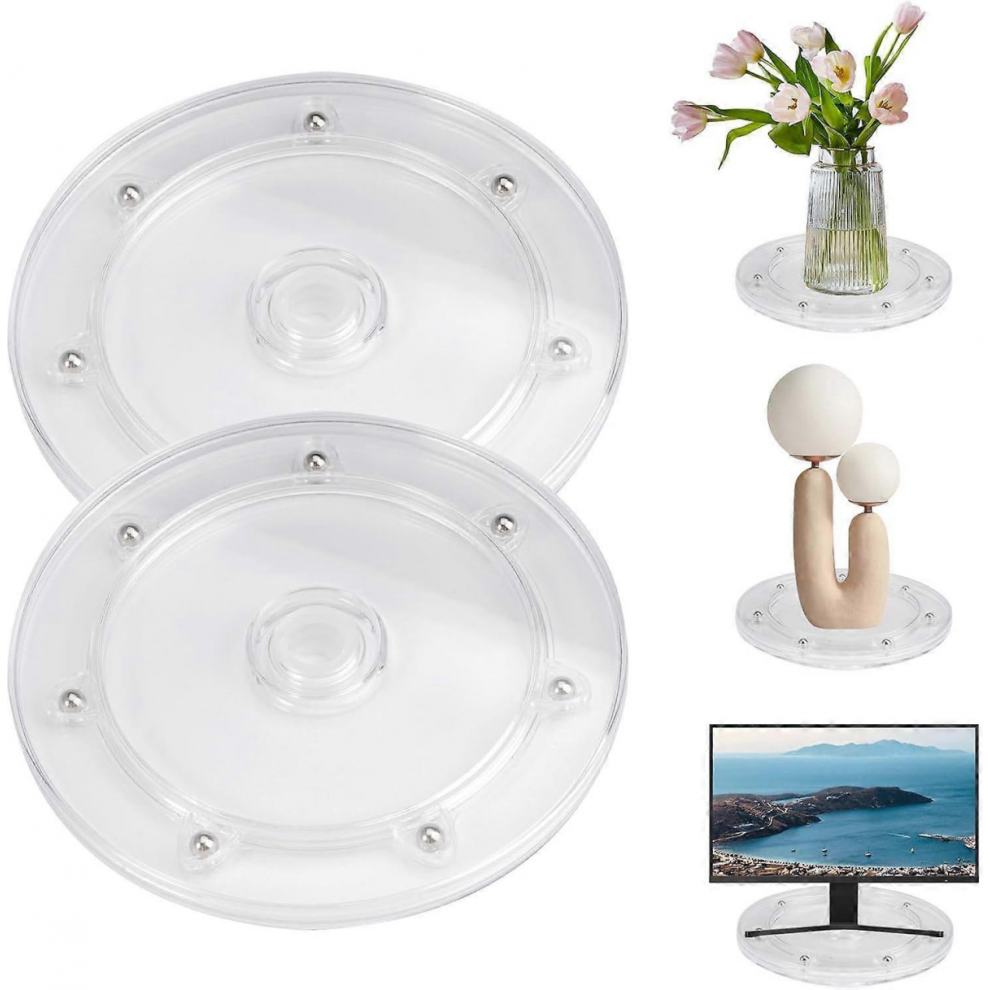 360 Rotating Turntable, 2 Pieces 17.5Cm Round Tv Turntable, Swivel Turntable With Steel Ball Bearings, 360 Degree Rotating Tv Turntable, For Tv, 9408048764273