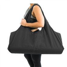 Grote yogamat tas | Grote yogamat tas met zijvakken | Past op de meeste matmaten Zwart