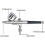 Hd-130 Makeup Airbrush Kit Multi-function Precision Dual-action Gravity Feed Spray Gun 2