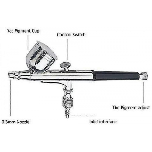 Hd-130 Makeup Airbrush Kit Multi-function Precision Dual-action Gravity Feed Spray Gun 1