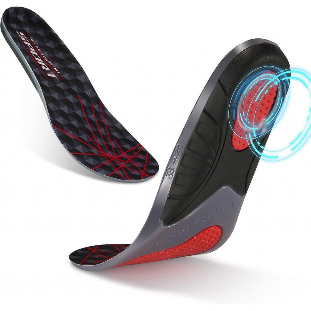Insoles,Neutral Arch Support,Plantar Fasciitis Pain Relief,Silicone Shock-Absorbing Sports Insole,Maximum Cushioning 9408048764709