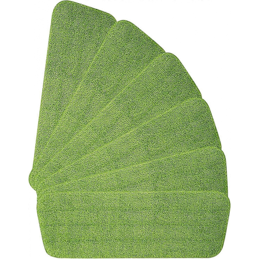 6Pcs Mop Replacement Pads,Microfiber Spray Mop Pads For Spray Mops,42*14Cm (Green) 9408048760916