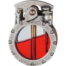 Not Include Fuel- Vintage Trench Lighter Antique Pocket Trench Lighter with Transparent Fuel Tank Creative Reusable Trench Lighter for Collection