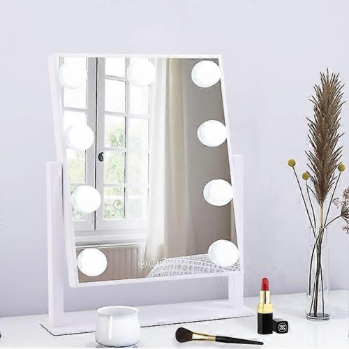 Με λάμπα LED με φωτισμό, έλεγχο αφής, περιστροφή 360 μοιρών, λευκό