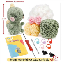 Kit per principianti all'uncinetto, kit per animali all'uncinetto con filato, kit completo per adulti e bambini con istruzioni