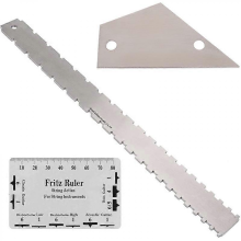 Set van 3, gitaarbouwersgereedschap met rechte rand, snaaractiemeter, fret rocker snaarhoogtemeter
