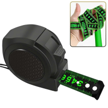 Fluorescent Steel Tape Measure, Fluorescent Precision Tape Measure for Dark Night, Abrasion Resistant, Retraction Control and Self-Locking (10m)
