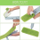 6pcs Mop Replacement Pads,Microfiber Spray Mop Pads for Spray Mops,42*14cm (Green) 3