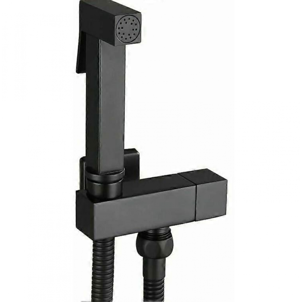 Black Brass Toilet Sprayer Kit - Handheld Bidet Sprayer With Wall Bracket - Personal Hygiene - G1/2 Model 9408048765829